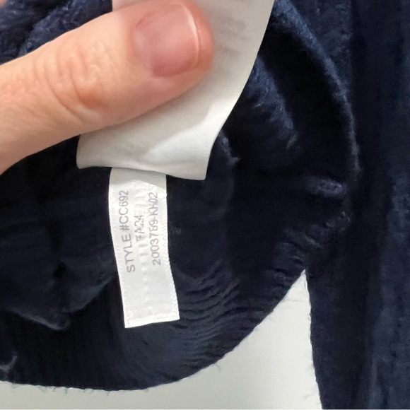 J. Crew Cable-knit cardigan sweater extra-soft yarn in antique navy NEW - Picture 9 of 9